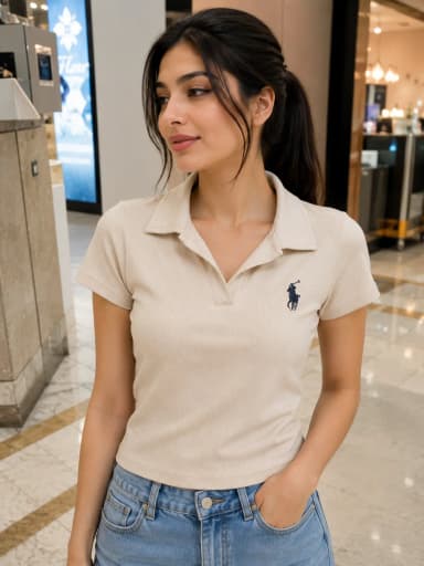 پلو شرت زنانه کبریتی آستین کوتاه